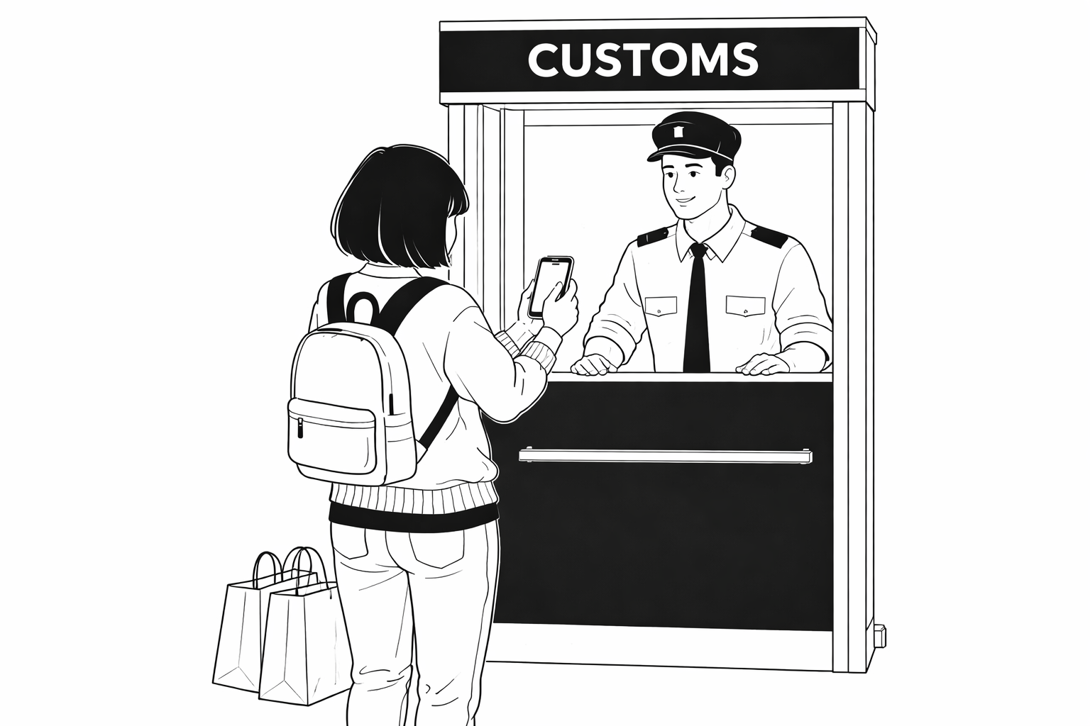 Check-in at Customs